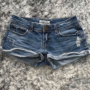 Aeropostale Distressed Blue Jean Shorts